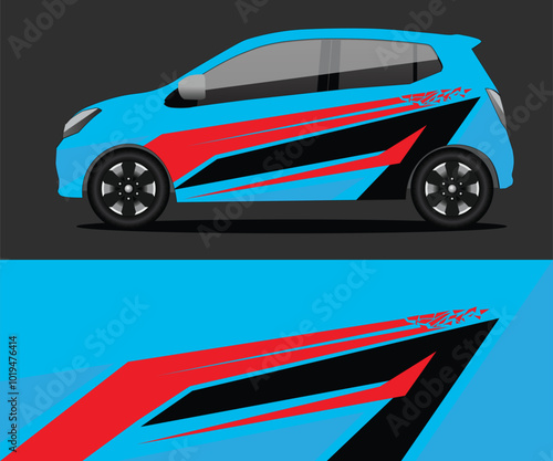 Racing Car Warp Illustration