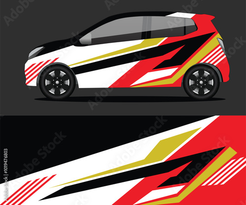 Racing Car Warp Illustration