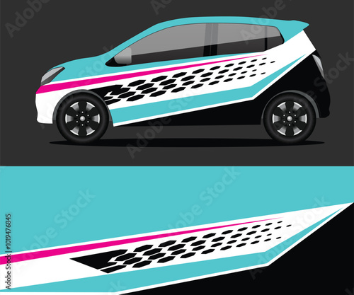 Racing Car Warp Illustration