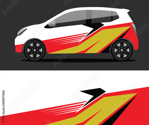 Racing Car Warp Illustration