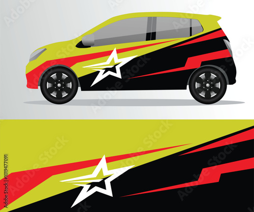 Racing Car Warp Illustration
