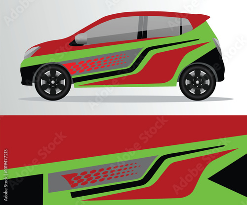 Racing Car Warp Illustration