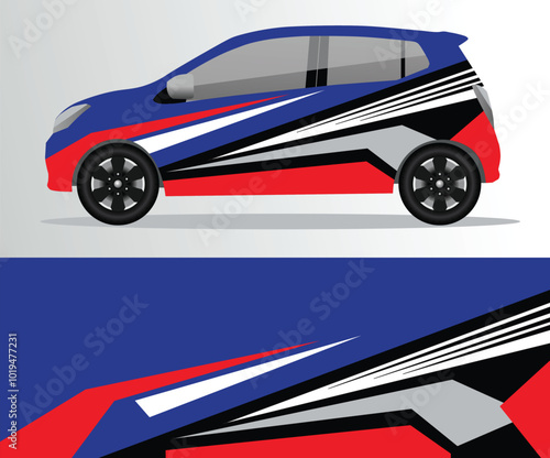 Racing Car Warp Illustration