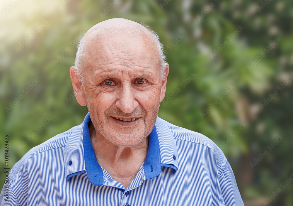 Portrait of senior near palm trees on vacation Portrait of senior near palm trees on vacation