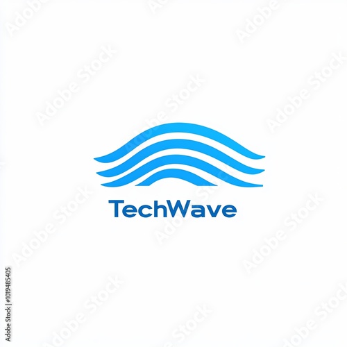 Wallpaper Mural TechWave Logo Design with Wave Motif Torontodigital.ca