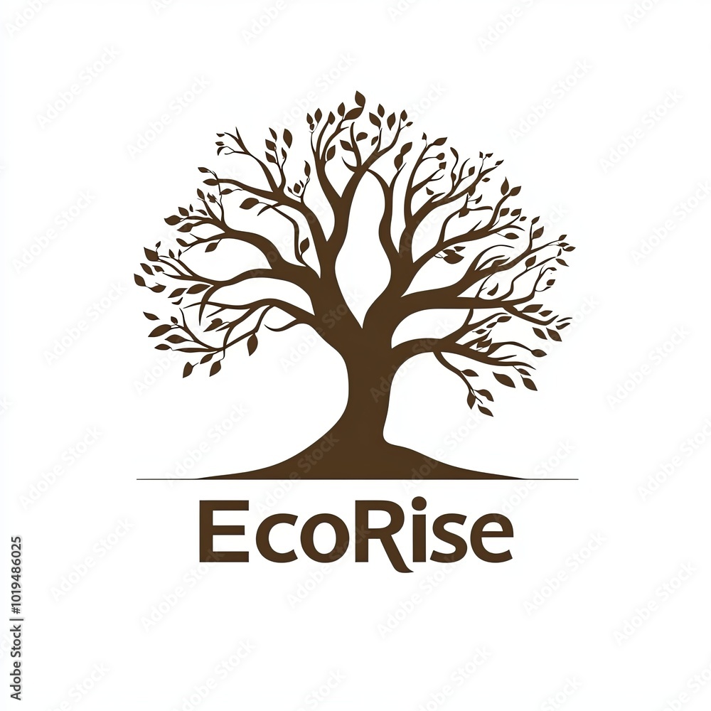 Obraz premium EcoRise logo featuring a stylized tree design