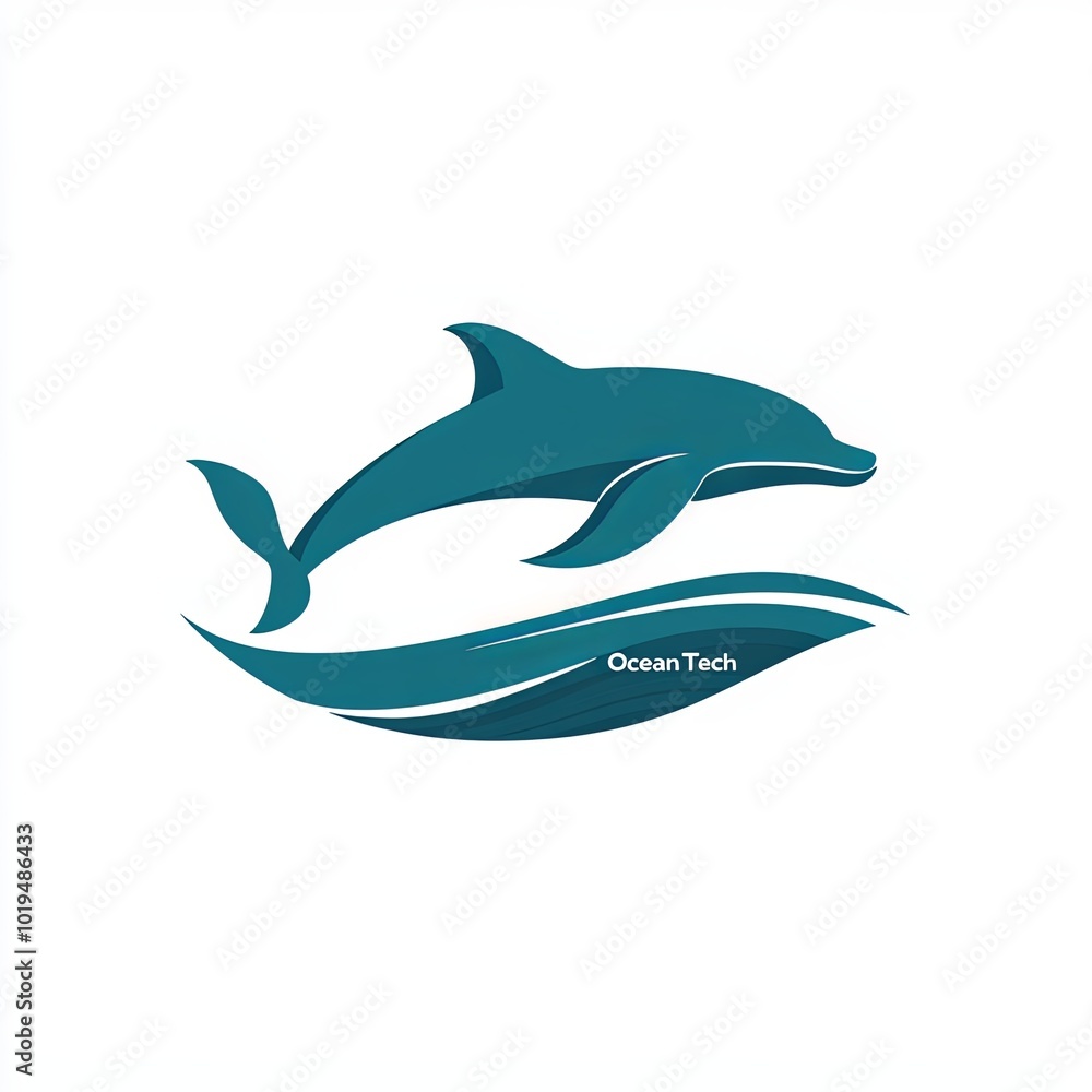 Sleek dolphin logo design for OceanTech brand Sleek dolphin logo design for OceanTech brand