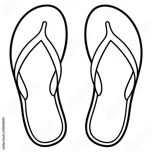 flip flops isolated on white