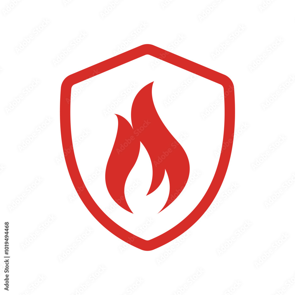 Fire protection icon flat design Fire protection icon flat design