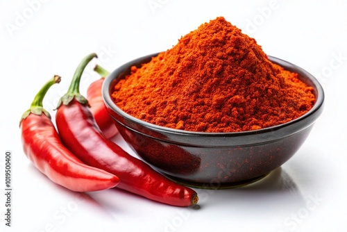 Vibrant Paprika Orange Spice Isolated on White Background for Culinary and Food Photography Use