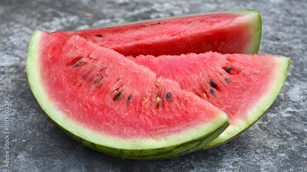 11. A sliced watermelon with its vibrant red flesh exposed 11. A sliced watermelon with its vibrant red flesh exposed