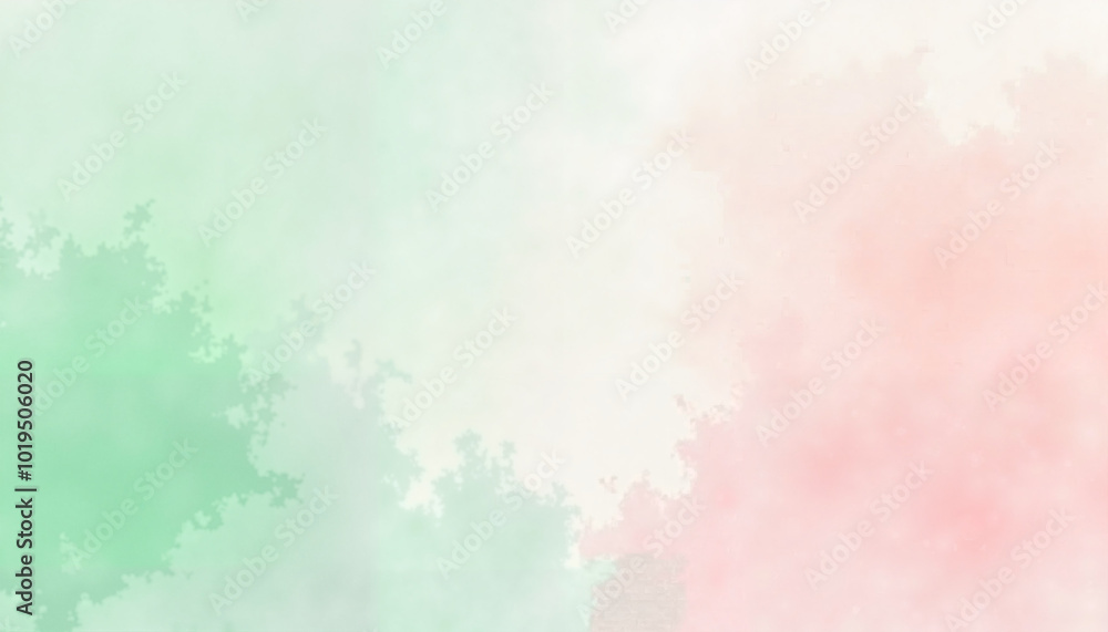 Pastel watercolor background with green and pink hues