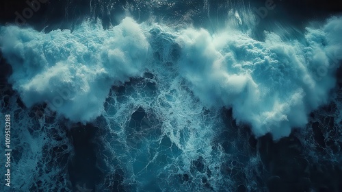 background of high blue sea waves captured in motion showcasing the beauty and power of nature perfect for summerthemed visuals and oceaninspired projects