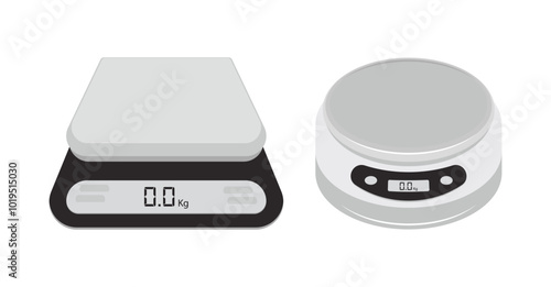 flat digital scale vector design