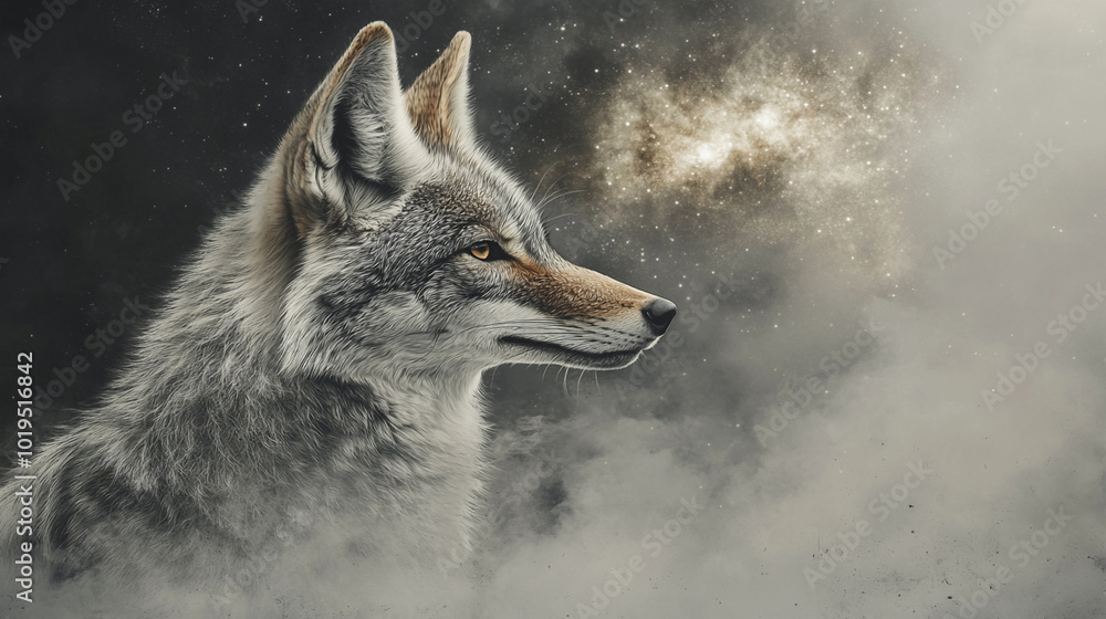 Fototapeta premium red fox in the snow