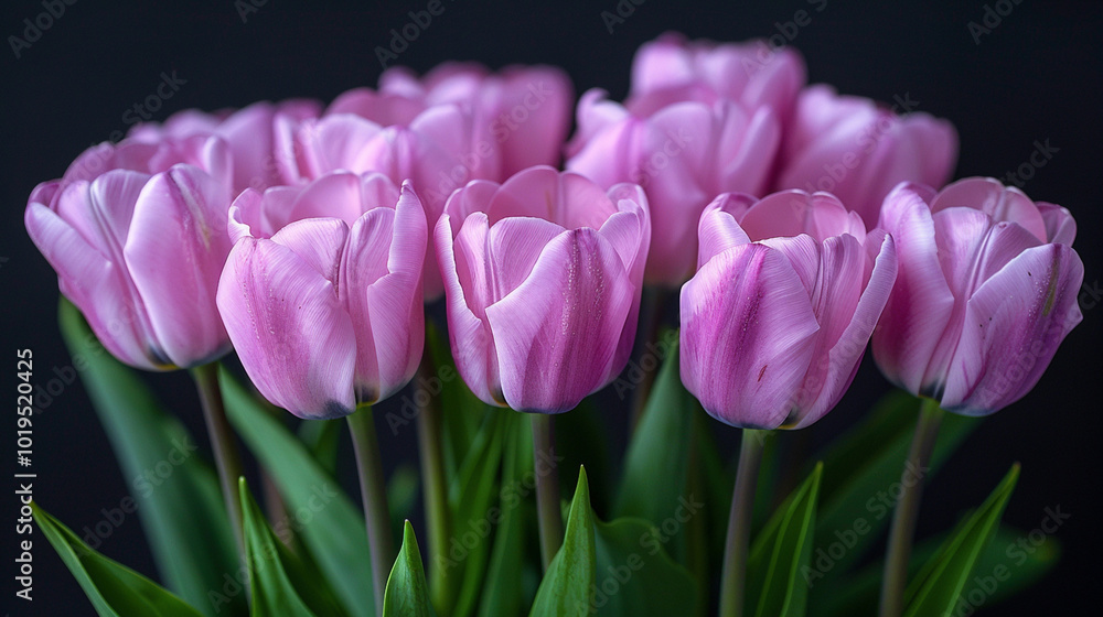 Obraz premium pink and white tulips