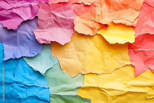 Wallpaper Mural Colorful sticky notes on a background of colored sheets of paper. Torontodigital.ca