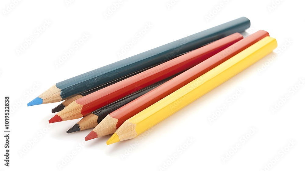 Colorful pencils isolated on white background. Close-up. Colorful pencils isolated on white background. Close-up.