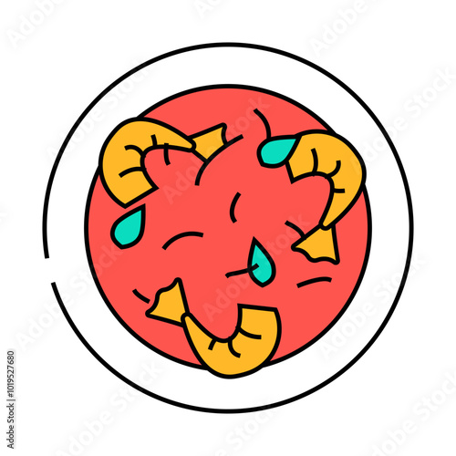 tom yum soup thai cuisine line icon vector. tom yum soup thai cuisine sign. isolated symbol illustration