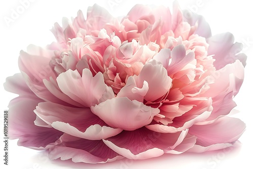 Peony Flower isolated on white background.close up.