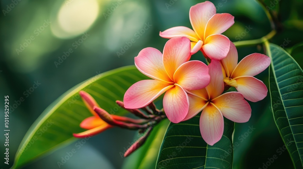 Vibrant Pink and Yellow Tropical Flower Close-Up Vibrant Pink and Yellow Tropical Flower Close-Up