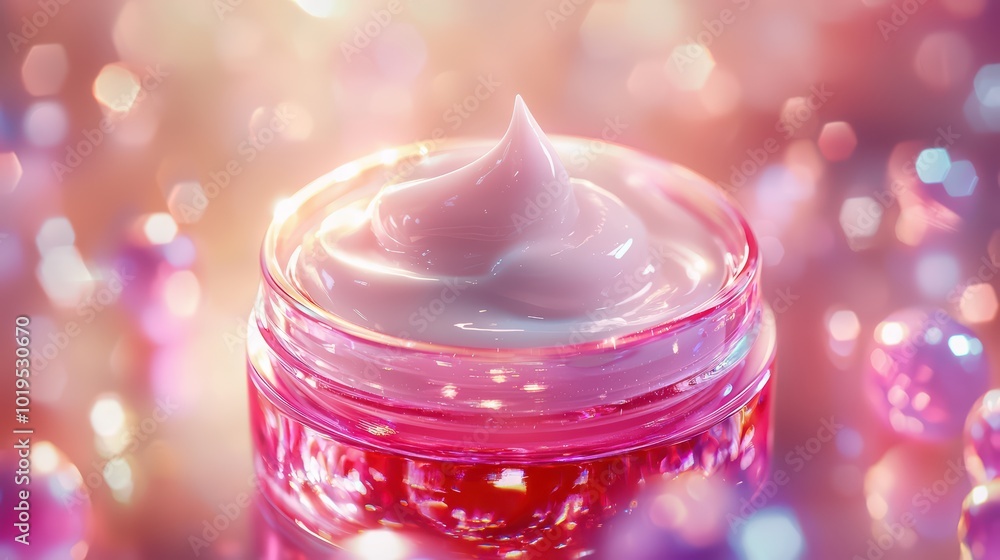 Glass Jar. Skincare Products. Luxury glass jar. Close-up of luxury facial cream in an elegant glass jar. Glass Jar. Skincare Products. Luxury glass jar. Close-up of luxury facial cream in an elegant glass jar.