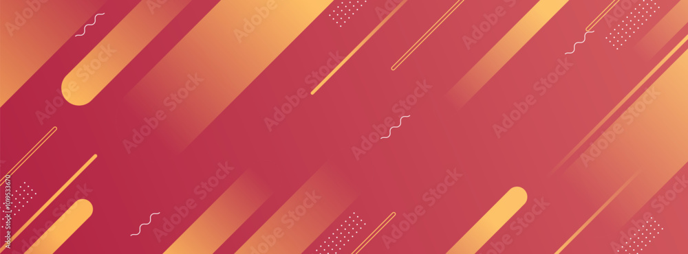 Obraz premium minimalist banner , red gradation ,slash pattern,colorful,memphis,slash ,line,eps 10