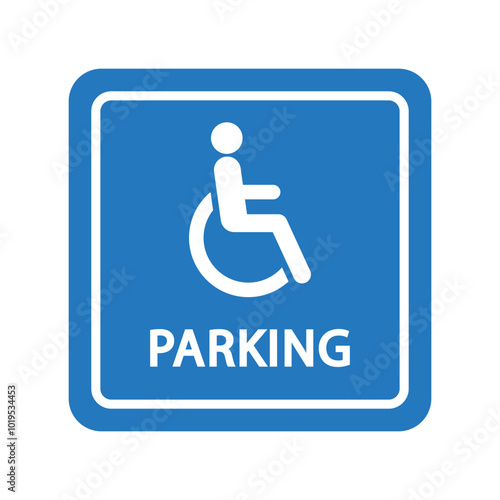 disabled parking sign vector design illustrator