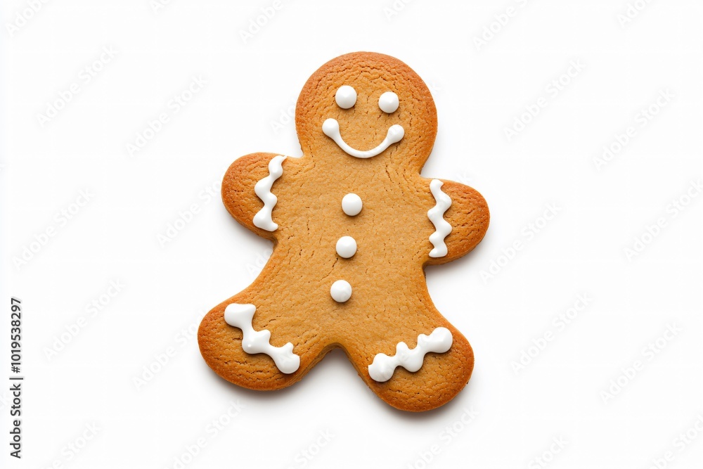 3D Gingerbread Man Cookie Icon 3D Gingerbread Man Cookie Icon