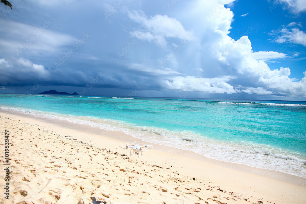 The scenery of Seychelles islands in the Indian Ocean The scenery of Seychelles islands in the Indian Ocean