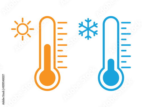 thermometer vector icons flat vector design illustrator