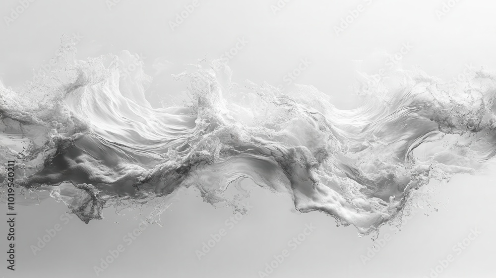 gentle water wave elegantly suspended in a pristine white background capturing the fluidity and tranquility of nature evoking a sense of calm and relaxation through its serene movement gentle water wave elegantly suspended in a pristine white background capturing the fluidity and tranquility of nature evoking a sense of calm and relaxation through its serene movement