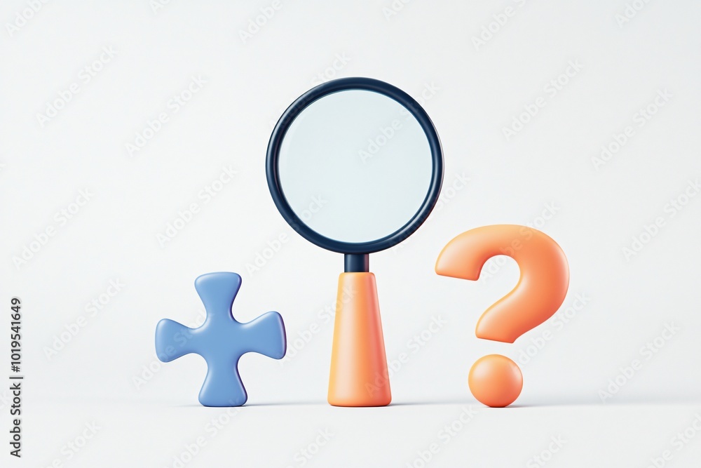 Collection of 3D Icons for Research and Problem-Solving Collection of 3D Icons for Research and Problem-Solving