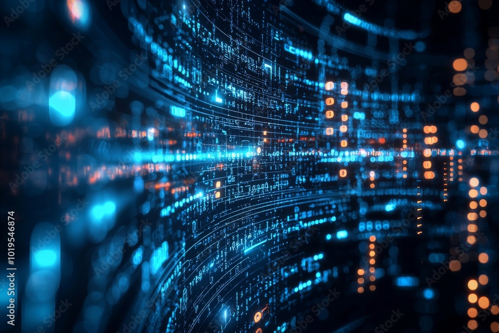 Digital Technology background of data and network Digital Technology background of data and network