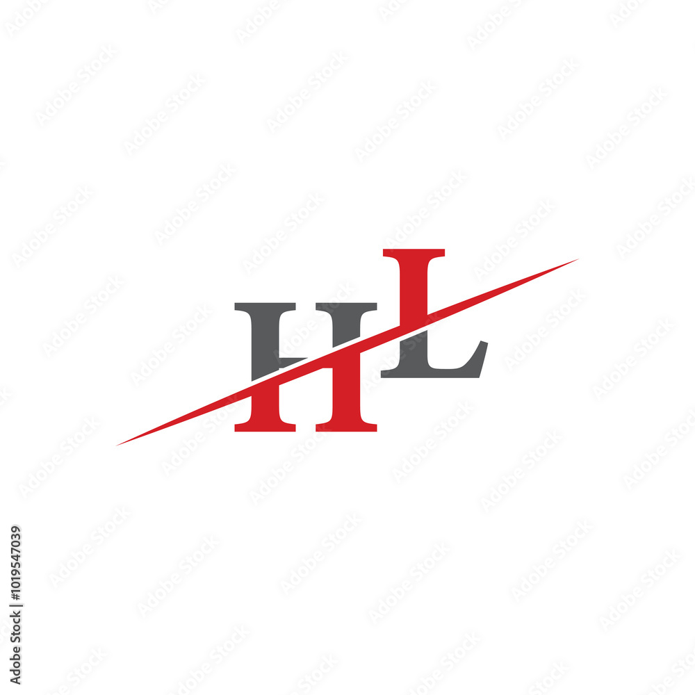 Minimalist HL Logo with Dynamic Diagonal Line Minimalist HL Logo with Dynamic Diagonal Line