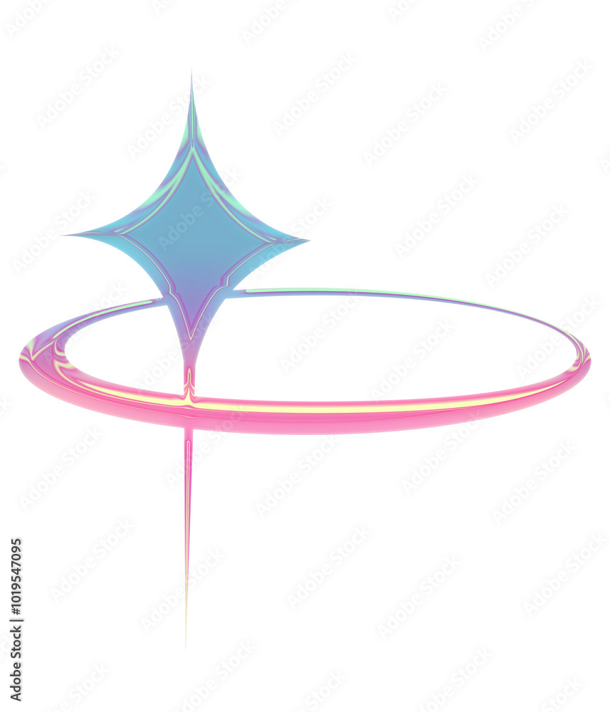 Fototapeta premium Y2k Style Abstract Shapes