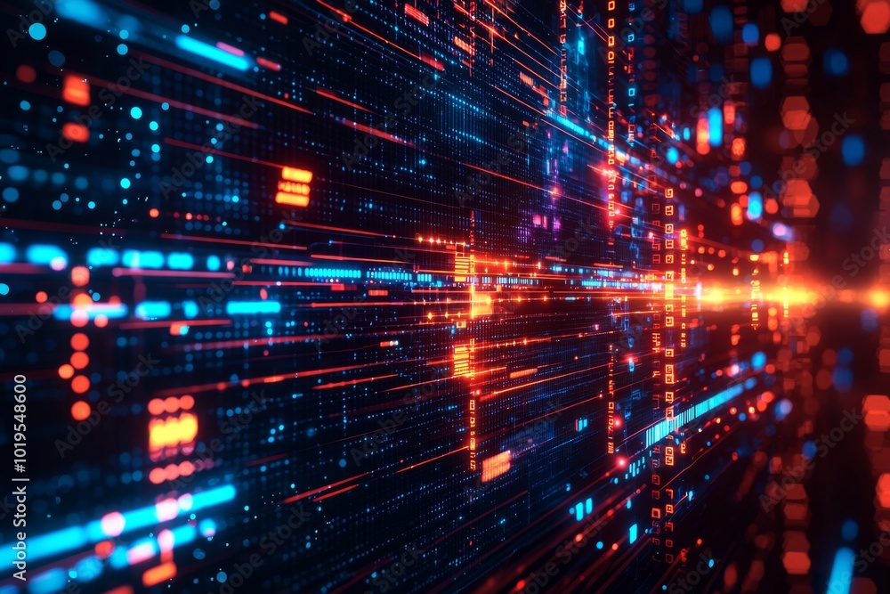 Digital Technology background of data and network Digital Technology background of data and network