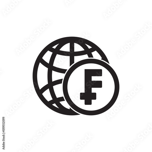 Swiss franc currency symbol icon, vector illustration design