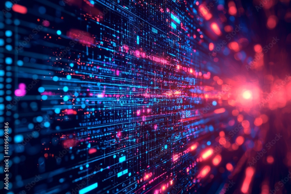 Digital Technology background of data and network Digital Technology background of data and network