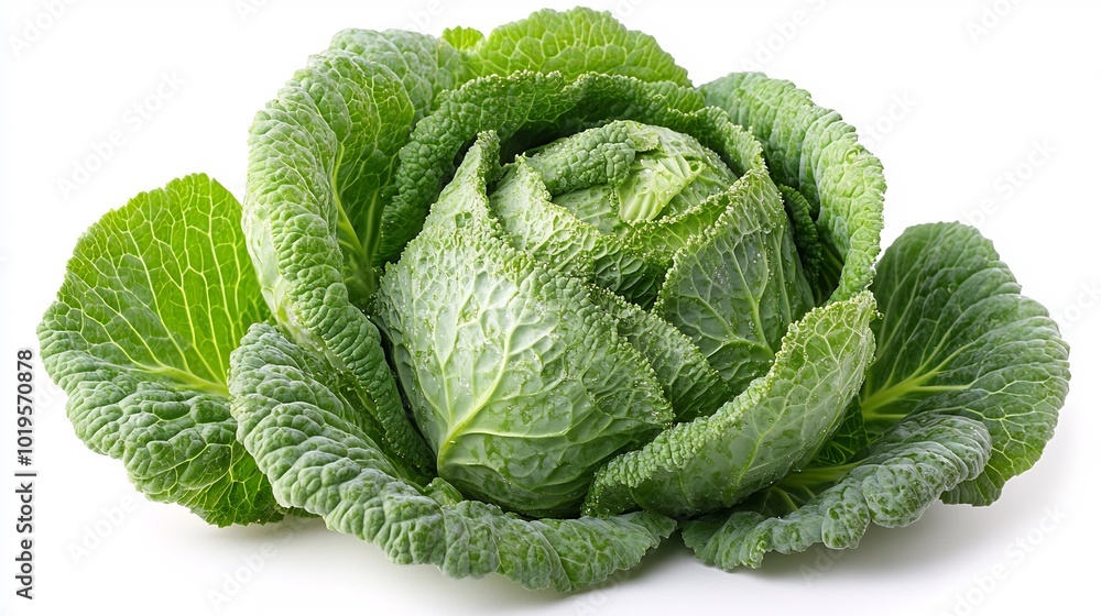 Fresh green cabbage isolated on a clean white background crisp and detailed Fresh green cabbage isolated on a clean white background crisp and detailed