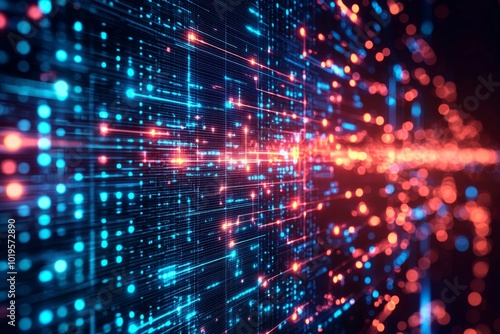 Wallpaper Mural Digital Technology background of data and network Torontodigital.ca