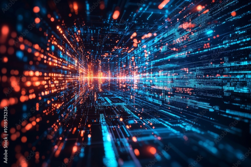 Digital Technology background of data and network Digital Technology background of data and network