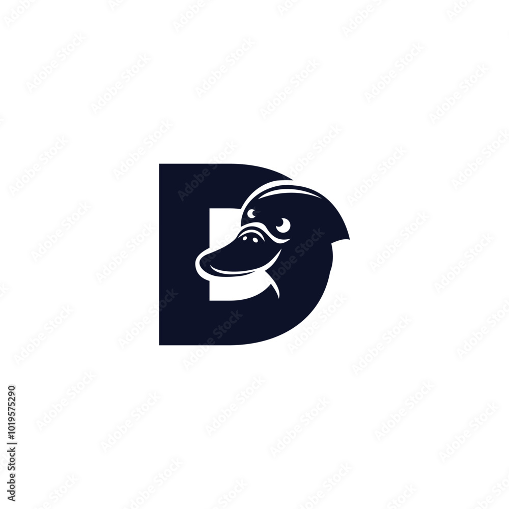 Letter D Platypus logo icon vector Letter D Platypus logo icon vector