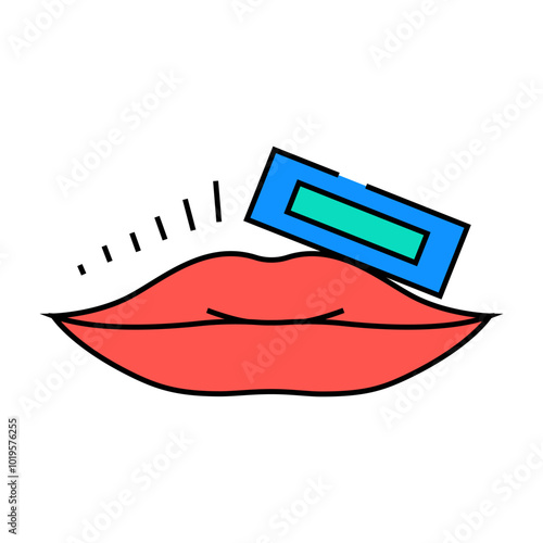 mustache hair removal female line icon vector. mustache hair removal female sign. isolated symbol illustration