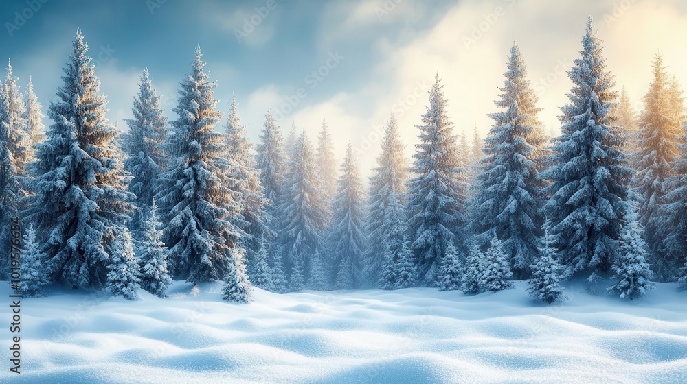 winter landscape featuring a serene blanket of snow covering fir trees creating a picturesque vintageinspired christmas wallpaper scene filled with tranquil beauty winter landscape featuring a serene blanket of snow covering fir trees creating a picturesque vintageinspired christmas wallpaper scene filled with tranquil beauty