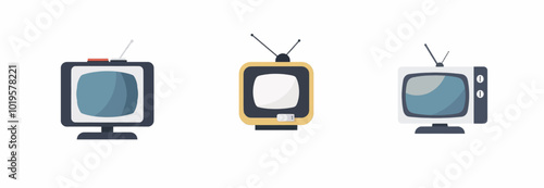 Vintage TV Set Icons 
