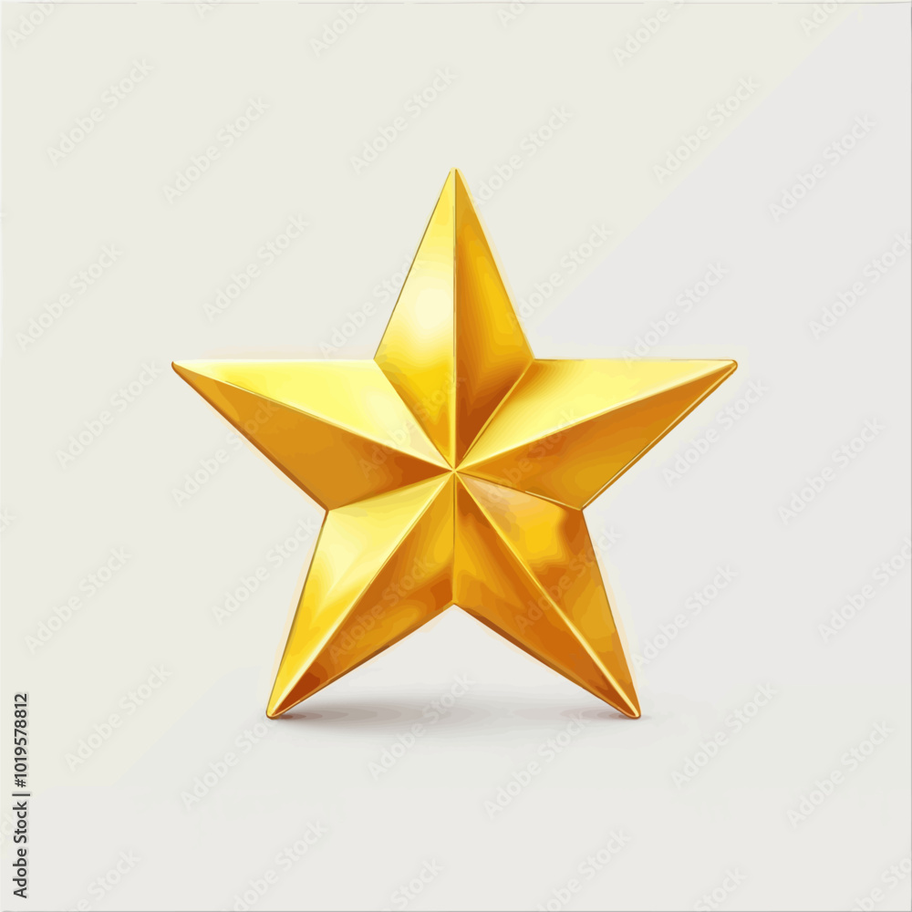 Fototapeta premium Gold Star 3D Render 