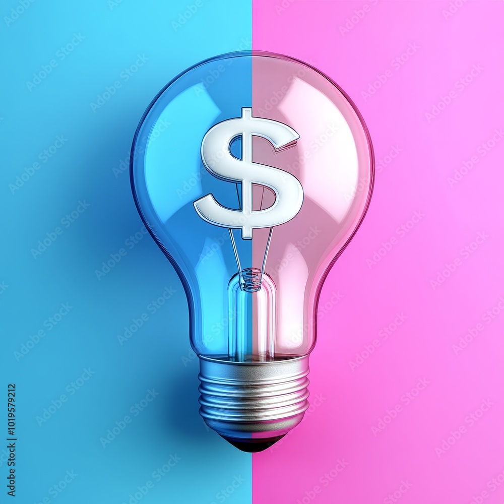 A light bulb with a dollar sign, symbolizing innovative financial ideas. A light bulb with a dollar sign, symbolizing innovative financial ideas.