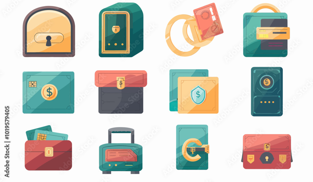 Safe Box Keyhole Icon Set
Safe Box Keyhole Icon Set