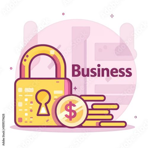 Business Security and Money Illustration 
